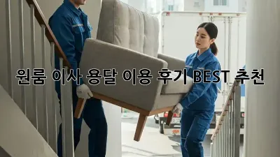 원룸 이사, 용달 이용 후기 BEST 추천!