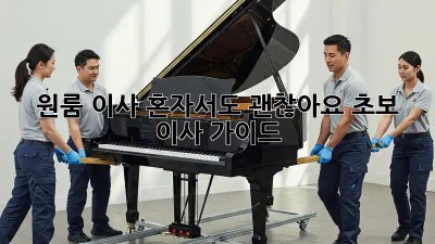 원룸 이사, 혼자서도 괜찮아요! 초보 이사 가이드